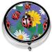 Colorful Ladybird Mini Round Pill Box | 3 Compartment Organizer for Travel & Home Use | Portable Medicine Case - Buy Online on GoSupps.com