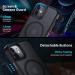Meifigno Magnetic iPhone 12/12 Pro Case 6.1 Inch - Military Grade Protection, MagSafe Compatible - Translucent Matte Black - Buy Online on GoSupps.com