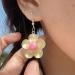 Feyley Earrings | Colorful Resin Flower Charm Dangle Earrings | Elegant Party Jewelry in Green - Buy Online on GoSupps.com