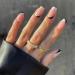 24pcs Short Square False Nails French Tip Stick on Nails Pink Press on Nails with Black White Edge Removable Glue-on Nails Fake Nails Acrylic Full Cover Nails Women Girls Nail Art Accessories 0206Y05