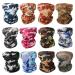 Guifier Multifunction cloth Face mask Bandanas Multifunction scarf scarf headscarf headband motorcycle neckerchief headgear UV residence for yoga walking motorcycling 12 pieces seamless -e