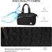 SONARIN Stylish Black Baby Nappy Changing Tote Bag | Large Capacity Multi-Pocket Diaper Satchel Messenger Bag | Travel-Friendly Design with Single Shoulder Strap - Buy Online on GoSupps.com