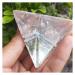 4cm Tetrahedron Pyramid 4 Faces 6 Edges White Crystal Pyramid Natural Clear Quartz Crystal Pyramid Reiki Stone Crystal Reiki