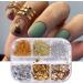 Eseres 3D Sparking Gold Flakes Nail Foil - 6 Grids Metallic Glitter for Nail Art Design in Gold & Silver - Buy Online on GoSupps.com