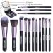 B&R MALL Makeup Brush Set with LED Mirror - Soft Lightweight Brushes for Foundation Concealer & Eyeshadow - Perfect for On-the-Go Makeup (Purple Black - Buy Online on GoSupps.com