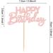 Ercadio 24 Pack Happy Birthday Cupcake Toppers Light Pink Glitter Birthday Cupcake Picks for Baby Shower Kids Birthday Anniversary Party Cake Decorations Supplies Pattern 3 Light Pink - Buy Online on GoSupps.com