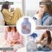 Durable Mini Bear Hot Water Bottle - 350ml Blue, Removable Cloth Cover, Strong Sealing for Warmth on Hands, Neck, Back, Abdomen & Waist - Buy Online on GoSupps.com
