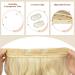 Feshfen Invisible Hair Extensions | Adjustable Dark Ash Blonde 50cm Curly Wire Extensions for Women - Buy Online on GoSupps.com