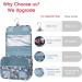 Hanging Travel Toiletry Bag Cosmetic Make up Organizer for Women and Girls Waterproof (Blue Flower) - Buy Online on GoSupps.com