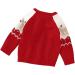 Mimixiong Baby Christmas Reindeer Sweater - Red Knitted Long Sleeve Outfit (0-6 Months) - Buy Online on GoSupps.com