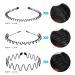 Unisex Hair Bands for Men & Women - Black Corrugated Slip-Resistant Hoops | 6 Pieces - Perfect for Sports & Beauty Care - Buy Online on GoSupps.com