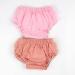 HOOLCHEAN Baby Infant Girls 2PCS Set Tulle Ruffle Bloomer 6-12 Months in Pink & Dusty Pink - Buy Online on GoSupps.com