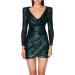 Shop Hanxiulin Green Sequin Evening Dress for Women | Short Christmas Festival Dress - Buy Online on GoSupps.com