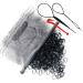 Sularpek 1000 Pcs Elastic Hair Bands Hair Elastics Small Hair Bands Plastic Hair Bands Mini Rubber Bands Hair Rubber Bands for Hair Braids With Band Removal Hook+2 Hair Braid Tools(Black)