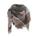 Triangle Scarf Ladies Cozy Scarves Women Autumn Winter Flowers Cover Casual Wrap Scarf Bib Triangle Scarf One Size Gray