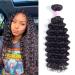Abbily Hair 20Inch Brazilian Deep Wave Bundles 10A Brazolian Virgin Human Hair Bundles Natural Black Color(20Inch, Deep Bundles) 20 Inch Deep Bundles