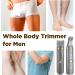 Men's Electric Body Hair Trimmer - USB Rechargeable, Replaceable Ceramic Blades, IP7X Waterproof - Gray+Gold - Buy Online on GoSupps.com