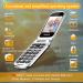 TOKVIA Flip Phone for Seniors | Large Button GSM Mobile Phone with SOS Button & 2.4 Inch Screen - Black - Buy Online on GoSupps.com