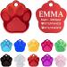 Personalized Dog Paw Brand for Small to Medium Dogs & Cats - Ibera Gifts Engraved Name Collar & Pendant (Red) - Buy Online on GoSupps.com