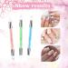 3 Pcs Nail Art Sculpture Pen Set - Dual Tipped Silicone Tools for Home & Salon | Blue Green Orange Nail Brushes & Rhinestone Carving Pen - Buy Online on GoSupps.com