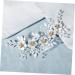 Ipetboom 1pc White Leaf Comb Rhinestone Headpiece Pearl Hair Ties Bridal Hair Comb Beautiful Hair Accessory Bridal Floral Side Comb Prom Hair Clips Hair Pin Grace Bride Alloy Crystal Flower - Buy Online on GoSupps.com