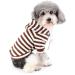 Zweitea Dog Hoodie Shirts for Small & Medium Dogs | Striped Puppy Clothes Soft Sweatshirt & Short Sleeve T-Shirt for All Seasons - XS Coffee - Buy Online on GoSupps.com