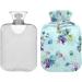 NAANLE 2L Hot Water Bottle with Lid - Grape Flowers | Transparent Heat Bottle for Back Pain Relief & Cold Therapy - Buy Online on GoSupps.com