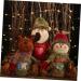 SEWOART Bag Snowman Pocket Candy Heart Shape Linen Pouch Transparent Christmas Favor Party Window - Buy Online on GoSupps.com