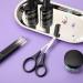 CONTINUAL Eyebrow Scissors Stainless Steel Professional Precision Eyebrow Trimmer Tool with Comb Small Eyebrow Grooming Beauty Tool for Men Women (Black) - Buy Online on GoSupps.com