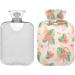 Naanle Tropical Leaves Flamingo Heat Bottle - 2L Large Hot Water Bottle with Cover for Bed & Pain Relief - Buy Online on GoSupps.com
