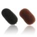 2 Pcs Charming Bump It Up Volume Inserts Hair Comb Do Beehive Hair Style Tool Hair Pads  Do Beehive Hair Base Styling Clip Accessories for Women Lady Girl (Black and Brown) A.Black and Brown