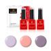 Bluesky Gel Nail Polish Set - Spring Just Ride SS2001 Tulip Lover SS2008 Out and About SS2010 3 x 5 ml (Requires Curing Under UV/LED Lamp) Pink Purple Lilac Pastel Just Ride Tulip Lover and Out and About