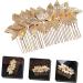 ABOOFAN Hair Comb Leaves Vintage Hair Side Combs Golden Bridal Side Comb Styling Head Flower Girl Headband Bridal Hair Accessories Headbands for Girls Hair up Alloy Manual Bridesmaid - Buy Online on GoSupps.com