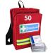 EVAQ8 Grab Bag with 50 Emergency Foil Blankets for First Aid Emergencies and Evacuations