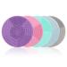 Set of 5 Makeup Brush Cleaner Pad Silicone Makeup Brush Cleaning Mat with Suction Cup Colorful Cosmetic Brush Cleaner Mat Functional Brush Cleaner Accessory Scrubber Mat for Makeup & Drawing