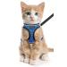 LOOK ANDES CARE CARRIATION WITH A Leash Dishwashing Breast Cat Harness Reflective Cat leash with dishes for cats puppies XS (chest: 26-30cm) blue
