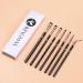 KINGMAS Premium Angled Eyeliner Brush Set - 7 Piece Gel Eye Liner Makeup Brushes for Women Girls - Black - Buy Online on GoSupps.com