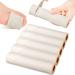 6 Pieces Foam Toe Sleeves Foam Tube Big Toe Protectors Toe Bandages for Big Toe Foam Sleeve or Big Toe for Bunion, Hammer Toe, Callus Corn, Bliste, L (Large, Beige) Large Beige