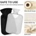 Black Hot Water Bottle with Cover - 2L Heating Bag for Pain Relief | Hand & Feet Warmer for Adults | International Shipping Available - Buy Online on GoSupps.com