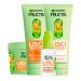 Garnier Fructis Kit Cheveux Lissant La k ratine avec Shampoing 200ml + Apr s-Shampoing 200ml + Masque 370ml + S rum Protecteur Thermique 50ml pour Cheveux Secs Ternes et Cr pus - Lot de 4