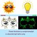 Meredmore Noctilucent Glow in the Dark Face Gems - 8 Sets Rave Body Stickers for Women | Luminous UV Blacklight Tattoos & Mermaid Accessories - Perfect for Halloween & Festivals - Pattern 5 - Buy Online on GoSupps.com