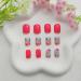 Square Press on Nails - Colorful Flower Designs | Short Glossy Glue on Acrylic Fake Nails for Women - 24 Pcs - Buy Online on GoSupps.com