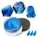Hairwax temporary hair color wax unisex hair dye wax washable plant formula matt natural colorful hair wax (120g blue)