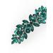 Faship Green Rhinestone Crystal Floral Hair Barrette Clip - Stunning Hair Accessory - Buy Online on GoSupps.com