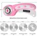 WhisperDream 45mm Pink Rotary Cutter with Safety Design + 8 Blades - Ideal for Sewing, Quilting, Fabric & Crafts - Buy Online on GoSupps.com