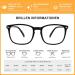 DOOViC Blue Light Filter Square Frame Reading Glasses - Large Prescription Lenses 024 Black 0.0 | International Shipping Available - Buy Online on GoSupps.com