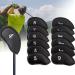 Premium Vegan Leather Golf Club Head Covers Set of 12 - Fits Most Irons & Wedges - Buy Online on GoSupps.com