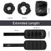 Adjustable Ankle Weights Set - 0.45kg to 3.2kg | Black Foot/Wrist Weight Cuffs for Sports | International Shipping Available - Buy Online on GoSupps.com