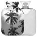 NAANLE hot water bottle with lid coconut palm Transparent hot water bottle 1L heat bottle for menstrual cramps pain relief handfoots heat and cold therapy
