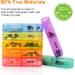 2-Times a Day Vibrant Pill Organizer | 7-Day Pill Case | High Capacity & Travel-Friendly | Ideal for Supplements Vitamins & Medications - Buy Online on GoSupps.com